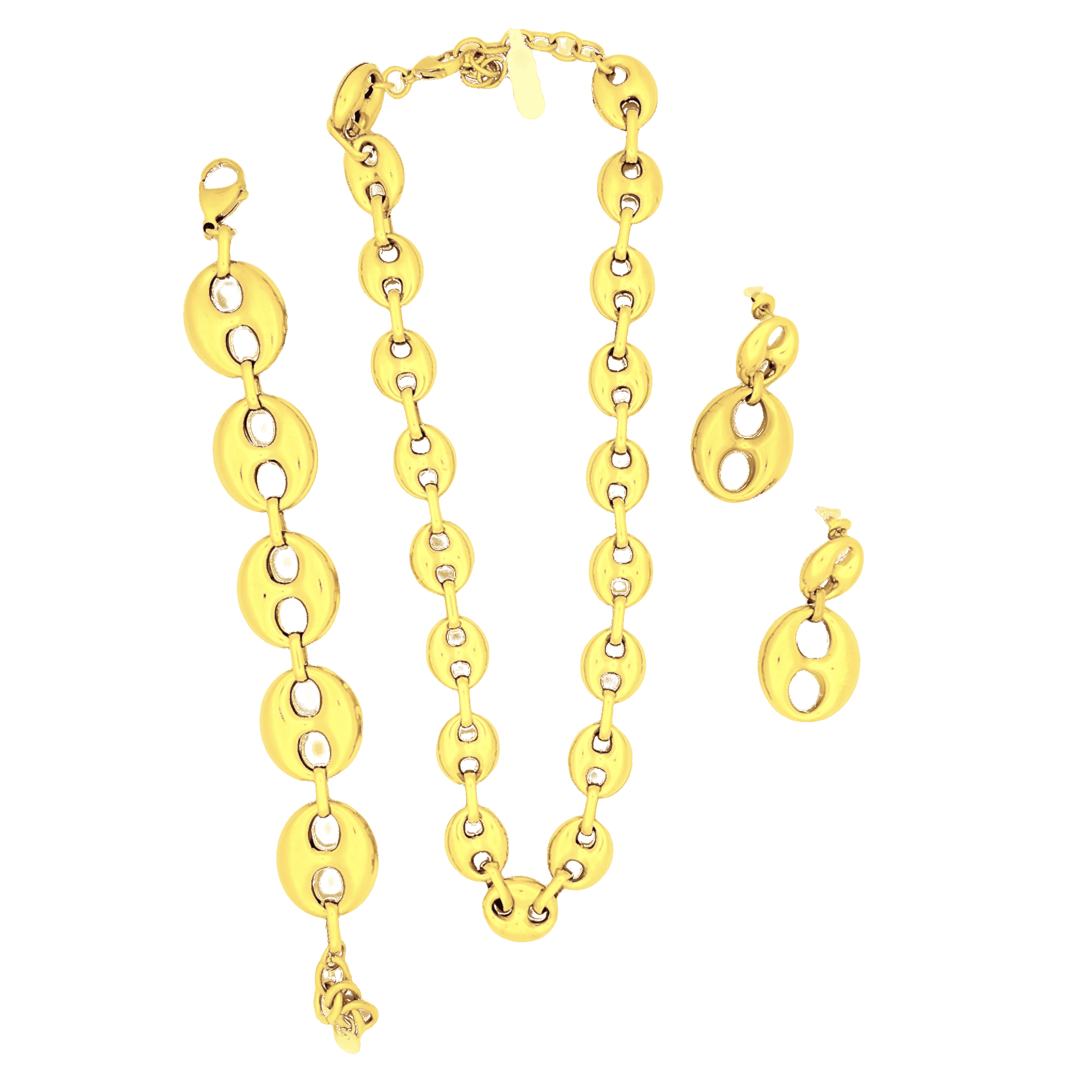 Σετ Κολιέ Σκουλαρίκια Βραχιόλι Κρίκοι Θ από Ατσάλι